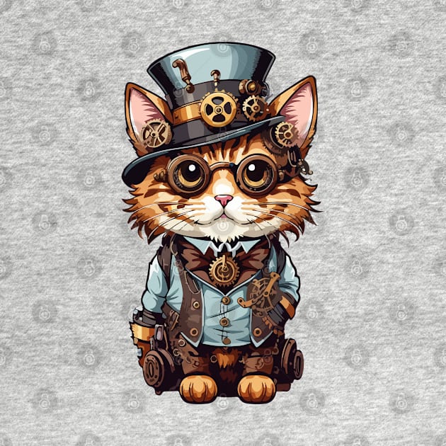 Steampunk, Cat venturer, Victorian Cat by CatCoconut-Art